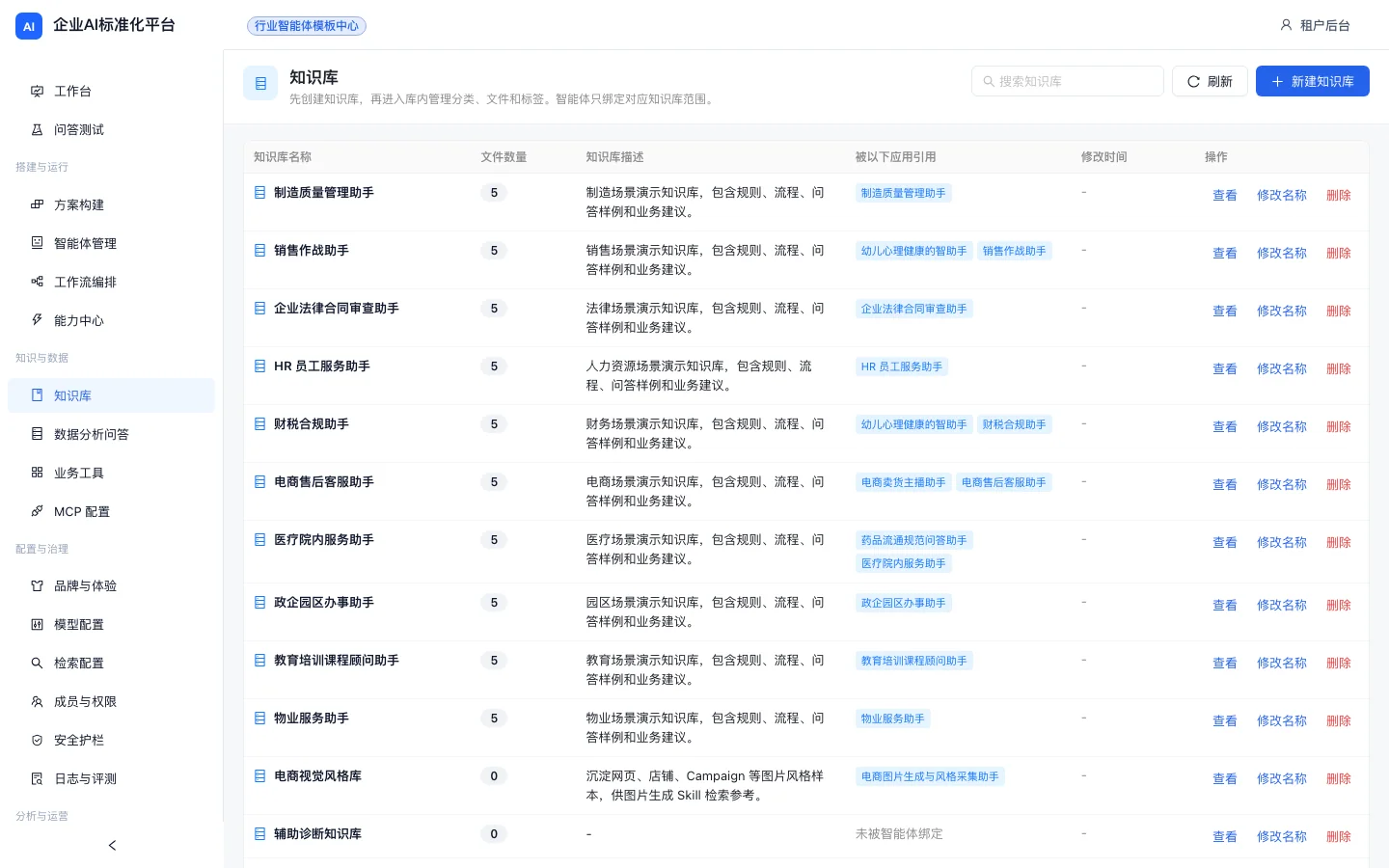 知识库管理截图